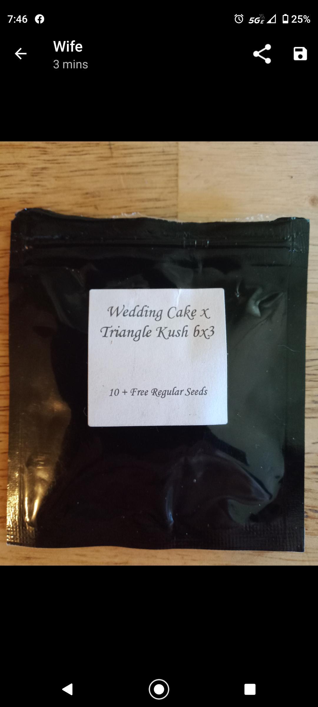 An image of Wedding Cake X Triangle Kush BX3